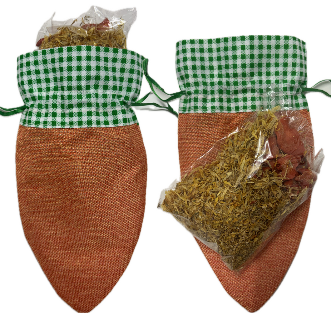 Jute Carrot Bag with Forage