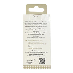 Pet Fur, Hair & Ashes Keepsake Bottle