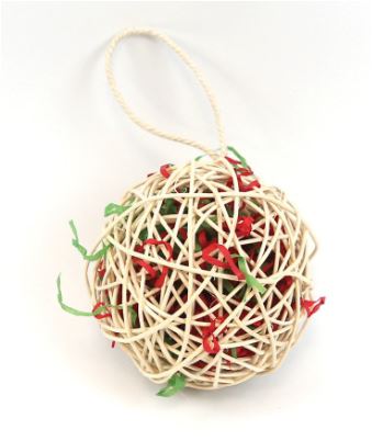 Festive Snowball Rattan Ball Toy