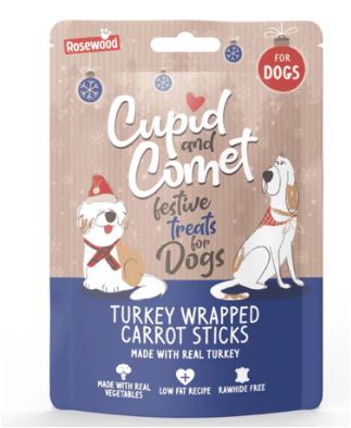 Dog Christmas Turkey Wrapped Carrot