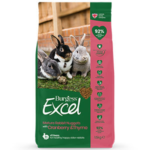 Burgess Excel Mature Rabbit Nuggets with Cranberry & Ginseng 1.5kg
