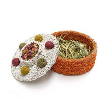 Load image into Gallery viewer, Bunny Birthday Cake with lid off showing &#39;salad&#39; inside dried grasses and leaves inside
